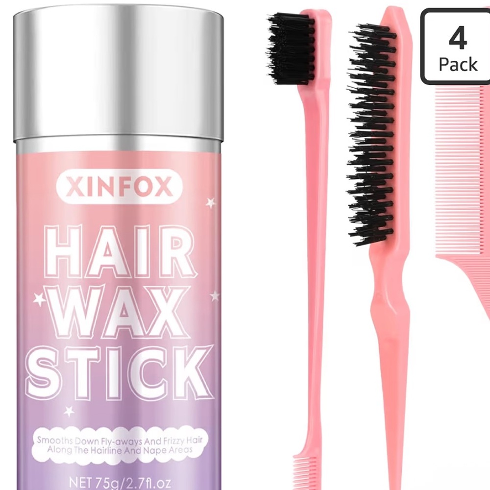 NEW Hair Wax Stick with Brush, Slick Back, Flyaway Fixer, Styling